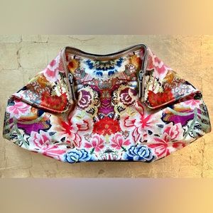 Stunning large silk floral Alexander McQueen clutch